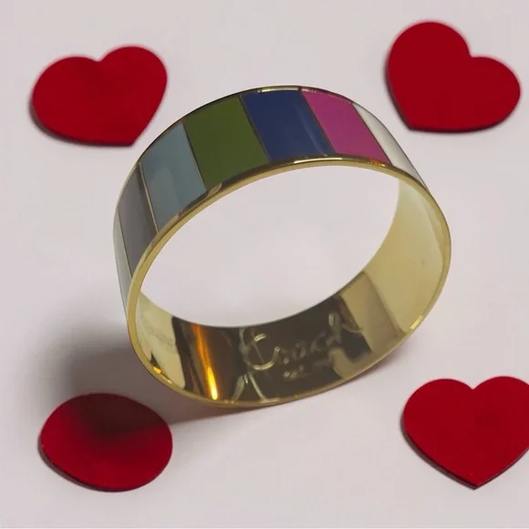 Coach Legacy gold tone bangle bracelet NWOT - Picture 11 of 15